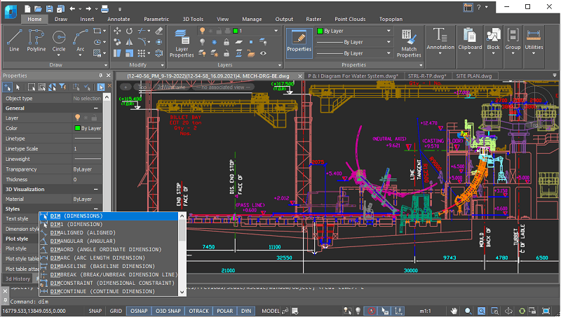 Inteface of nanoCAD