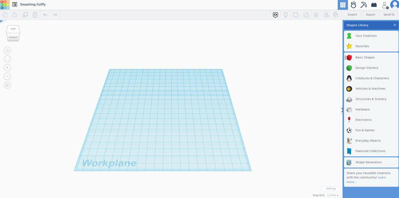 TinkerCAD Interface