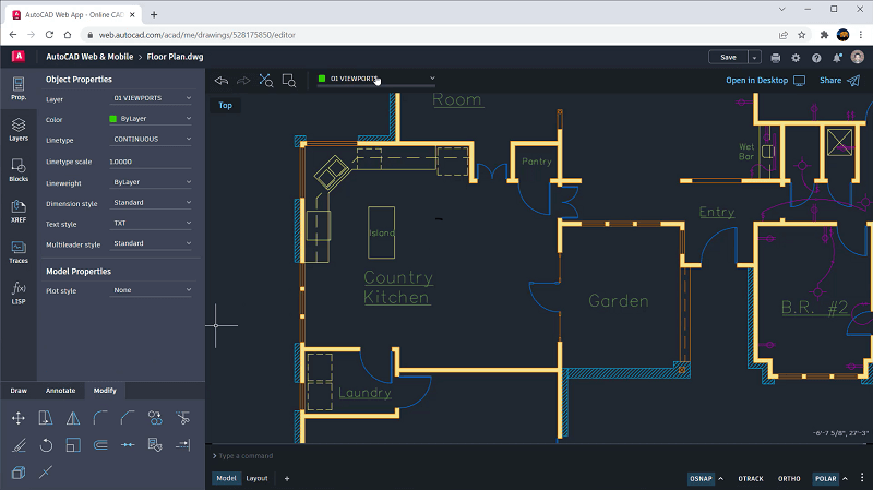 AutoCAD Web with 2D Design