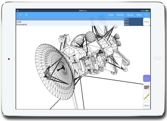 AutoQ3D CAD on iPad