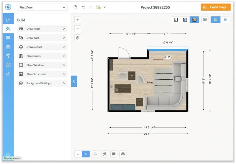 FloorPlanner with 2D Design Online