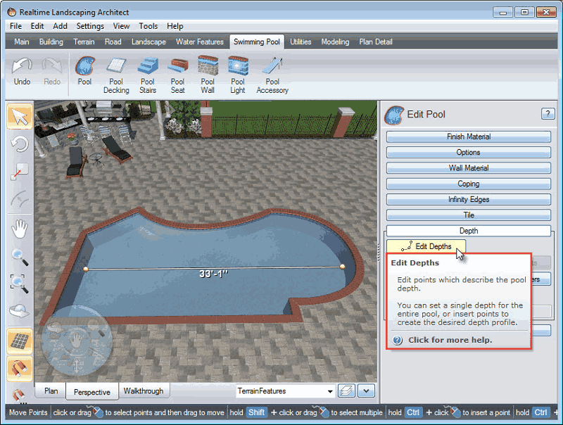Pool Design on Realtime Landscaping Architect