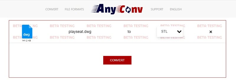 AnyConv Convert DWG to STL Online Free