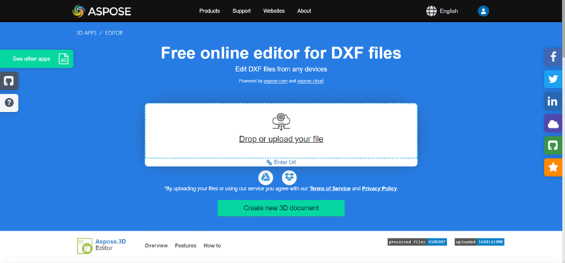 ASPOSE Free DXF Editor Online