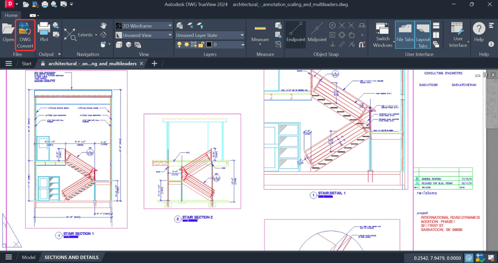 Convert DXF to DWG with AutoCAD