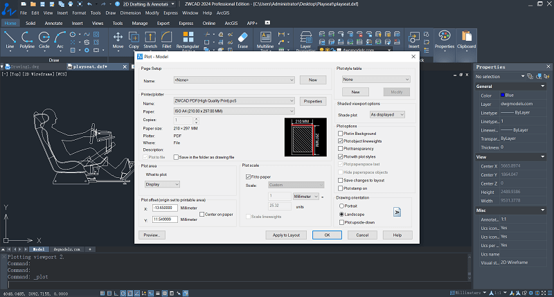Convert DXF to PDF with ZWCAD