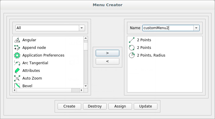 LibreCAD Custom Menu Creator