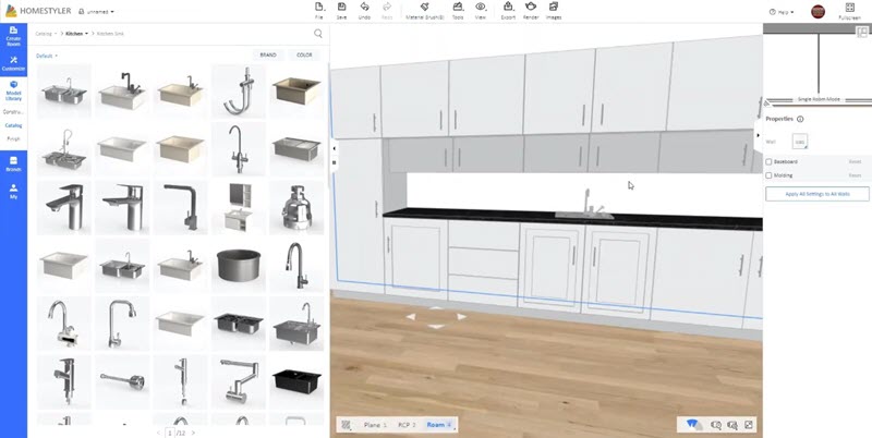 HomeStyler Free Kitchen Design Software Online