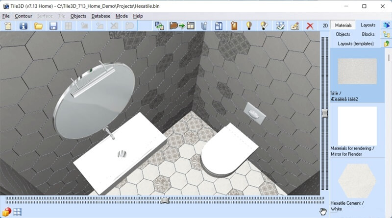 Tile3D Bathroom Design Software