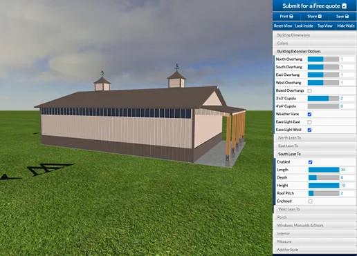 FBi Buildings Online Pole Barn Design Software