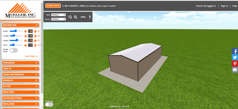 Mueller 3D Pole Barn Design Software