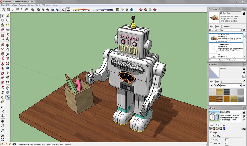 Robot Product Design on SketchUp