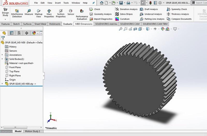 SOLIDWORKS 3D CAD with Gear Design