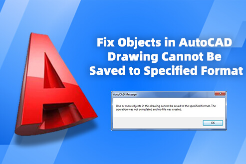 Fix Objects in AutoCAD Drawing Cannot Be Saved to Specified Format
