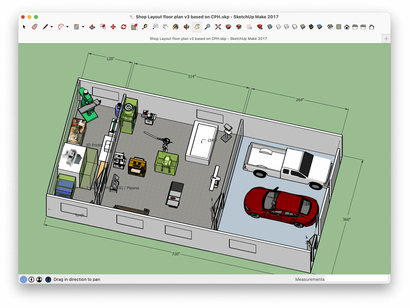 SketchUp Pro with Garage Design