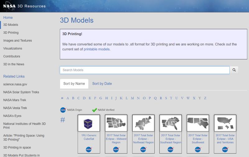 NASA 3D Resources Homepage