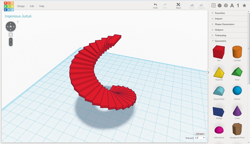 Tinkercad with Stairs Model