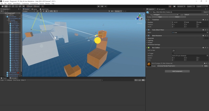 Unity Game Developing Interface