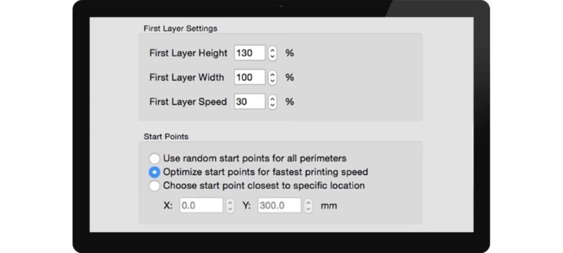 Printing Speed Adjustment First Layer