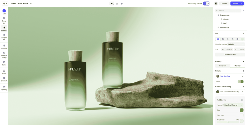 Online 3D Rendering Software Realishot